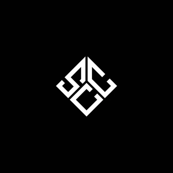Scc Písmeno Logo Design Černém Pozadí Scc Kreativní Iniciály Koncept — Stockový vektor