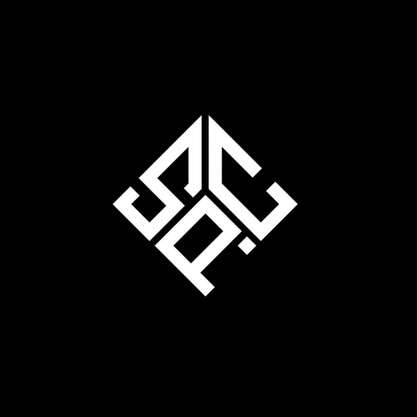 Дизайн Логотипа Spc Чёрном Фоне Творческие Инициалы Нпк Буквенно Обозначают — стоковый вектор