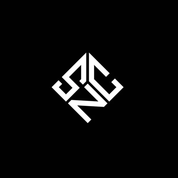 Дизайн Логотипа Snc Чёрном Фоне Концепция Логотипа Инициалами Snc Snc — стоковый вектор