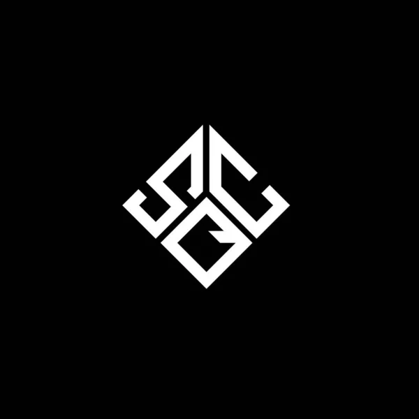 Дизайн Логотипа Sqc Чёрном Фоне Sqc Творческие Инициалы Буквенная Концепция — стоковый вектор