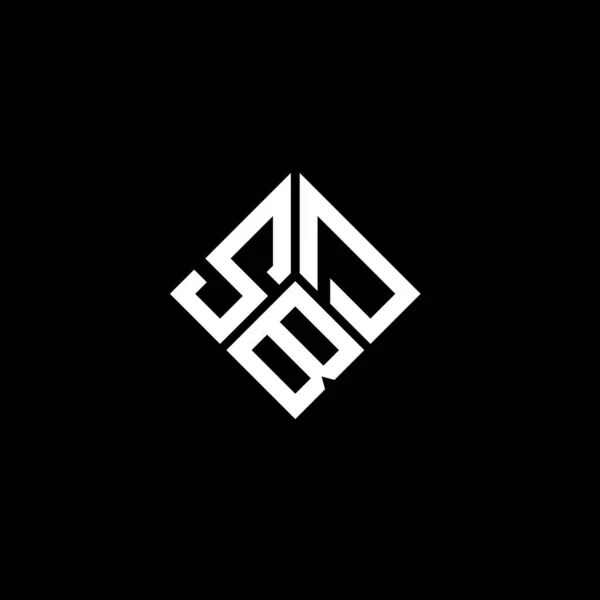Diseño Del Logotipo Letra Sbd Sobre Fondo Negro Sbd Iniciales — Vector de stock