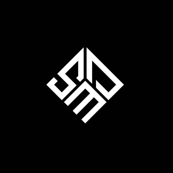 Diseño Del Logotipo Letra Smd Sobre Fondo Negro Smd Iniciales — Vector de stock