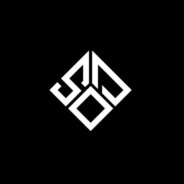 Дизайн Логотипа Sod Чёрном Фоне Творческие Инициалы Sod Буквенно Обозначают — стоковый вектор