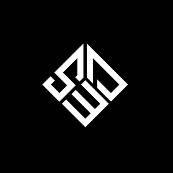 Desain Logo Huruf Swd Pada Latar Belakang Hitam Inisial Kreatif - Stok Vektor