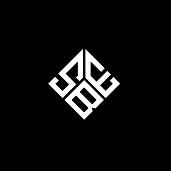 Σχεδιασμός Λογότυπου Επιστολής Sbe Μαύρο Φόντο Δημιουργικά Αρχικά Sbe Έννοια — Διανυσματικό Αρχείο