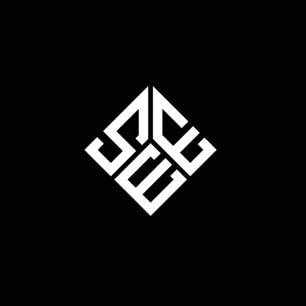 Ver Diseño Del Logotipo Letra Sobre Fondo Negro Ver Iniciales — Archivo Imágenes Vectoriales