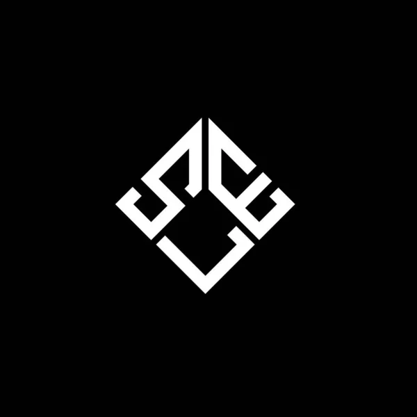 Σχεδιασμός Λογότυπου Sle Γραμμάτων Μαύρο Φόντο Sle Δημιουργική Αρχικά Γράμμα — Διανυσματικό Αρχείο