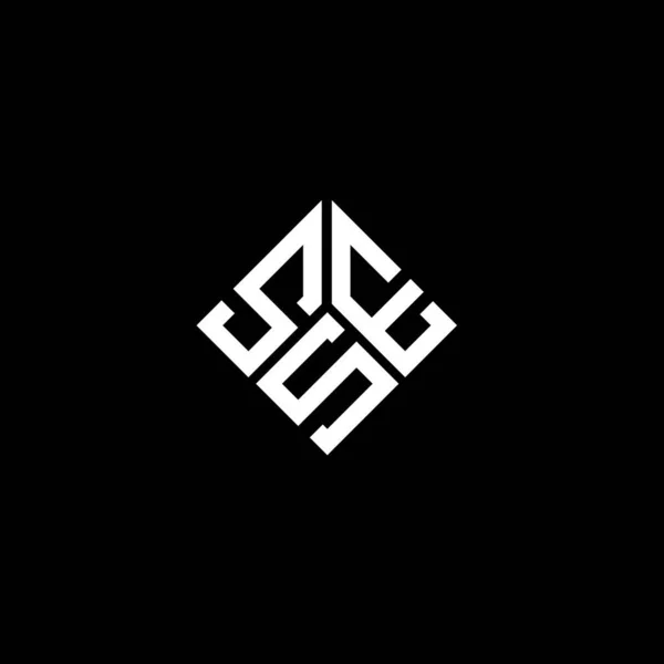 Siyah Arka Planda Sse Harfi Logo Tasarımı Sse Yaratıcı Harflerin — Stok Vektör