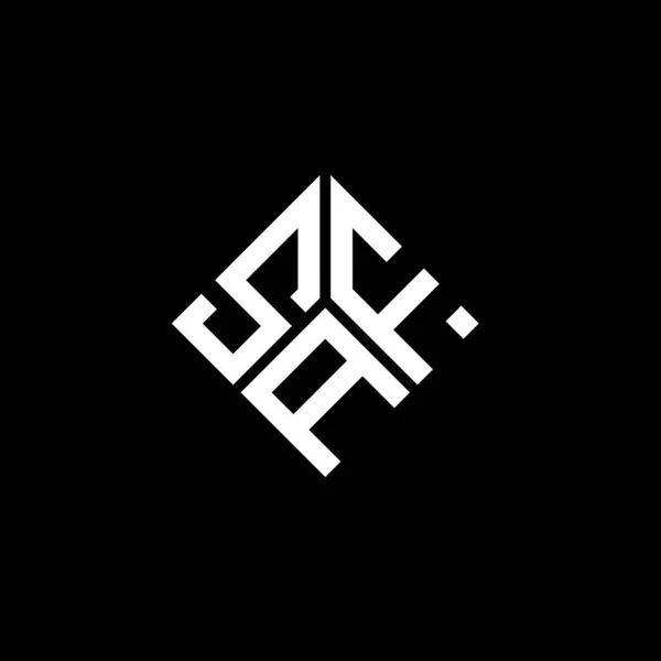 ブラックを基調としたSafレターロゴデザイン Safクリエイティブイニシャルレターロゴコンセプト Safレターデザイン — ストックベクタ