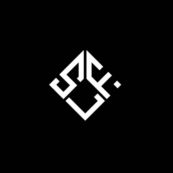 Slf Logo Ontwerp Zwarte Achtergrond Slf Creatieve Initialen Letter Logo — Stockvector