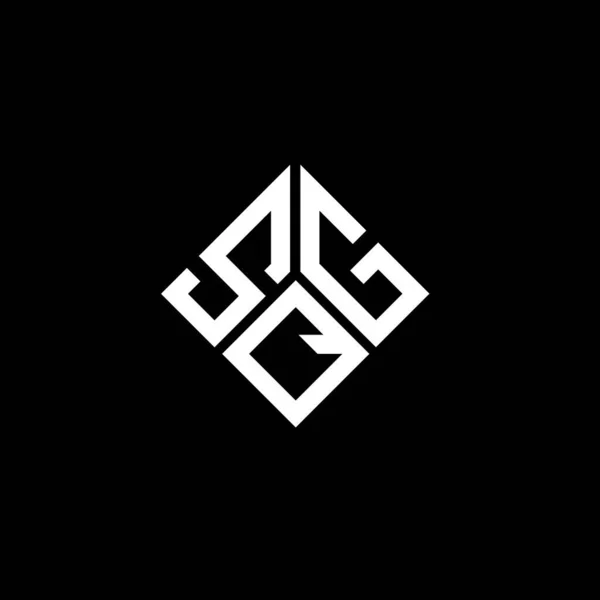 Дизайн Логотипа Sqg Чёрном Фоне Sqg Креативные Инициалы Буквенная Концепция — стоковый вектор