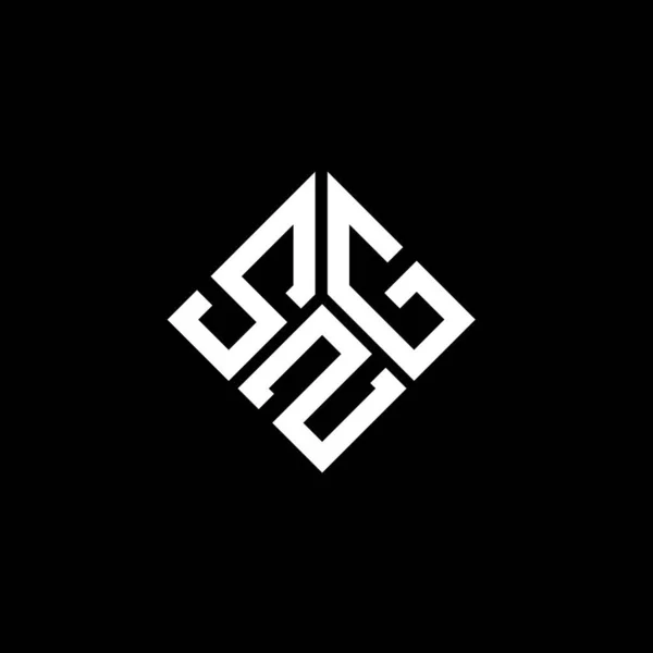 Szg Bokstav Logotyp Design Svart Bakgrund Szg Kreativa Initialer Brev — Stock vektor