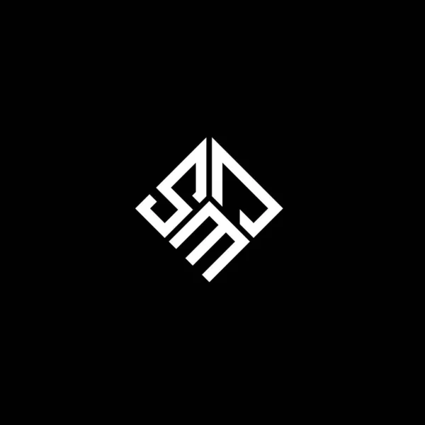 Design Logotipo Letra Smj Fundo Preto Smj Iniciais Criativas Conceito — Vetor de Stock