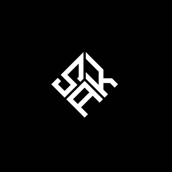 Літерний Дизайн Логотипу Sak Чорному Тлі Творчі Ініціали Sak Мають — стоковий вектор