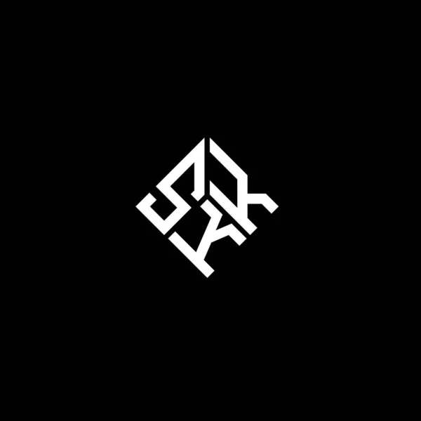 Design Logotipo Carta Skk Fundo Preto Skk Iniciais Criativas Conceito —  Vetores de Stock