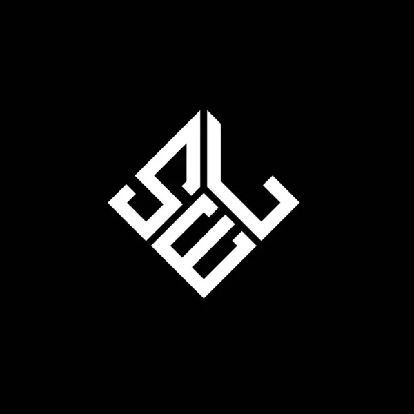 Design Logo Sel Lettre Sur Fond Noir Sel Initiales Créatives — Image vectorielle