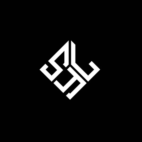 Syl Lettre Logo Design Sur Fond Noir Syl Initiales Créatives — Image vectorielle