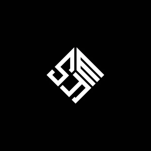 黒の背景にSym文字のロゴデザイン Sym創造的なイニシャル文字のロゴコンセプト Sym文字デザイン — ストックベクタ