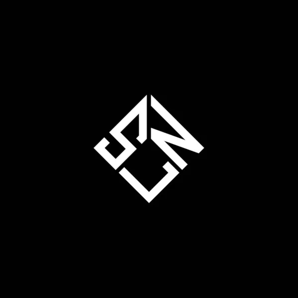 Sln Design Logotipo Carta Fundo Preto Sln Iniciais Criativas Conceito — Vetor de Stock