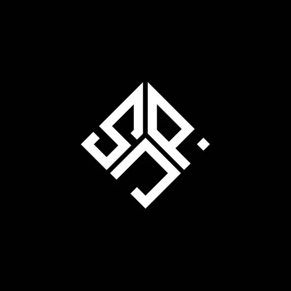 Sjp Letter Logo Design Black Background Sjp Creative Initials Letter — Stock Vector