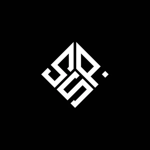 Projekt Logo Litery Ssp Czarnym Tle Kreatywne Inicjały Ssp Koncepcja — Wektor stockowy