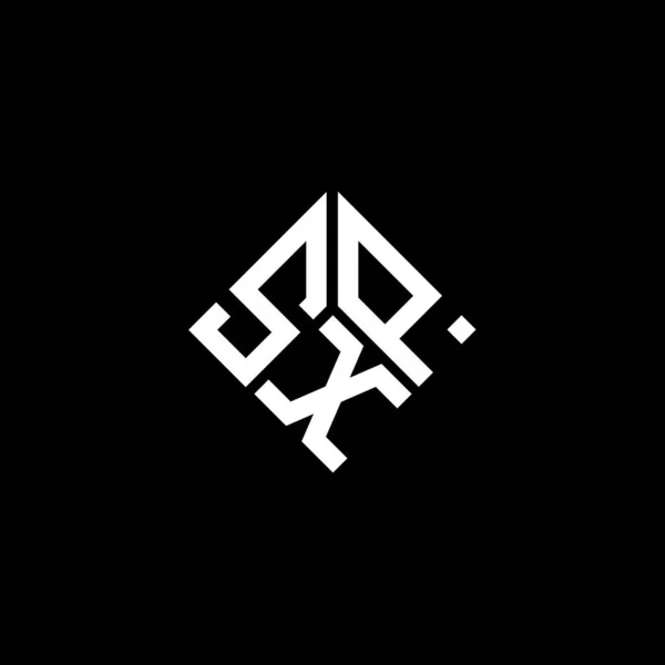 Sxp Lettre Logo Design Sur Fond Noir Sxp Initiales Créatives — Image vectorielle