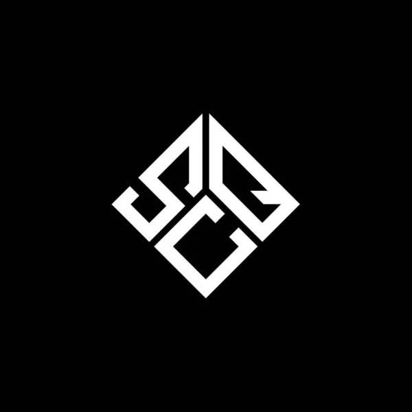 Дизайн Логотипа Буквы Scq Черном Фоне Scq Творческие Инициалы Буквы — стоковый вектор