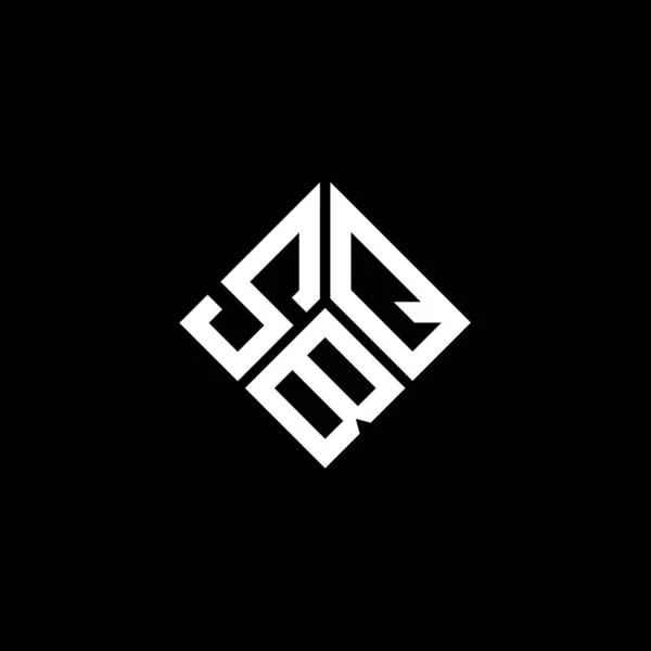 Sbq Design Logotipo Carta Fundo Preto Sbq Iniciais Criativas Conceito — Vetor de Stock