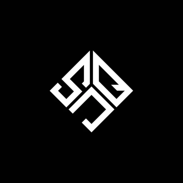 Sjq Letter Logo Ontwerp Zwarte Achtergrond Sjq Creatieve Initialen Letter — Stockvector