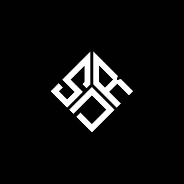 Logo Lettera Sdr Sfondo Nero Sdr Creativo Iniziali Lettera Logo — Vettoriale Stock