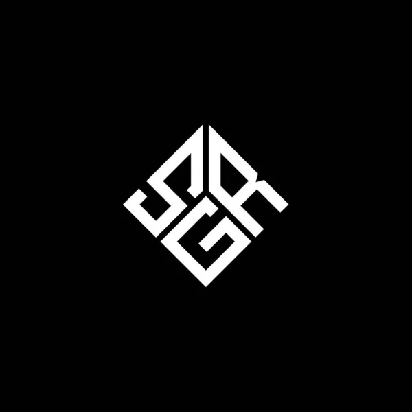 Siyah Arka Planda Sgr Harf Logosu Tasarımı Sgr Yaratıcı Harflerin — Stok Vektör