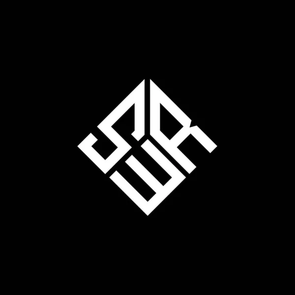 Swr Letter Logo Design Black Background Swr Creative Initials Letter — Stock Vector