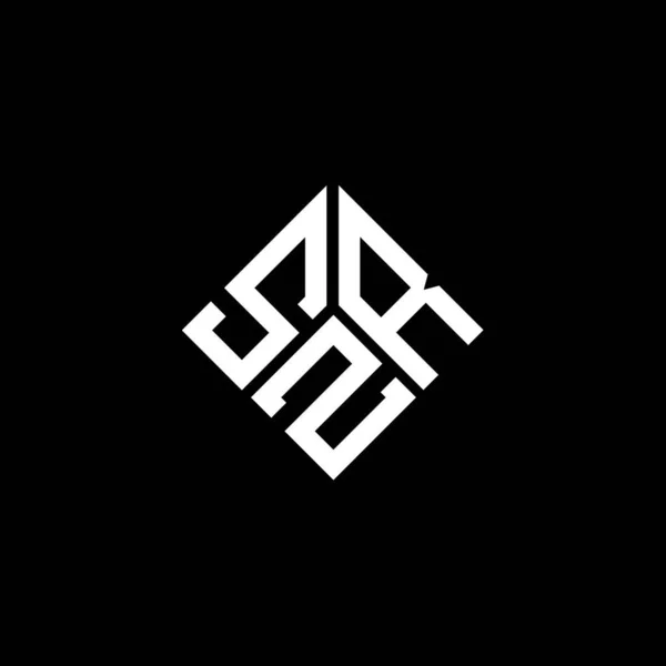 Дизайн Логотипу Літери Szr Чорному Тлі Творчі Ініціали Szr Концепція — стоковий вектор