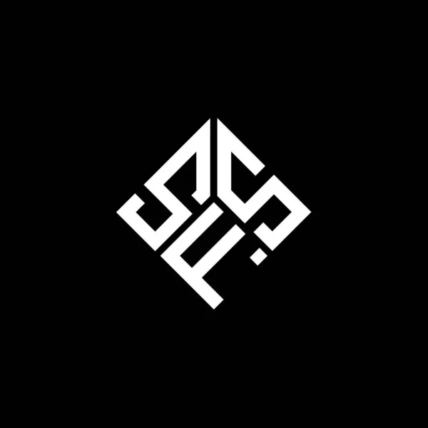 Diseño Del Logotipo Letra Sfs Sobre Fondo Negro Sfs Iniciales — Vector de stock