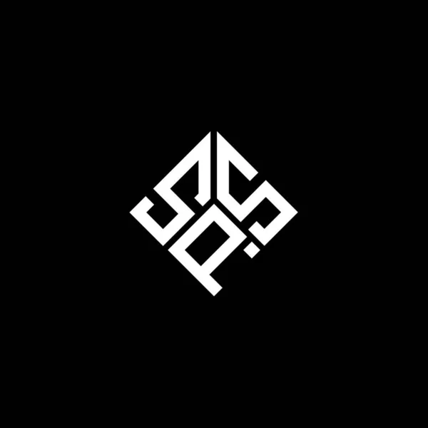 Siyah arka planda SPS harfi logo tasarımı. SPS yaratıcı harflerin baş harfleri logo kavramı. SPS harf tasarımı.
