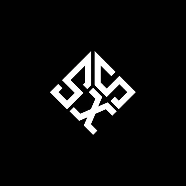 Σχεδιασμός Λογότυπου Γραμμάτων Sxs Μαύρο Φόντο Δημιουργικά Αρχικά Sxs Έννοια — Διανυσματικό Αρχείο