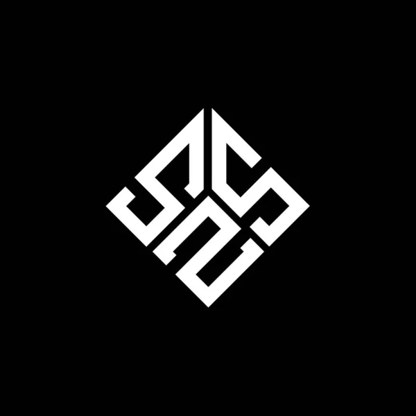 Logo Lettera Szs Sfondo Nero Szs Creativo Iniziali Lettera Logo — Vettoriale Stock