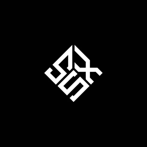 Diseño Del Logotipo Letra Ssx Sobre Fondo Negro Ssx Iniciales — Vector de stock
