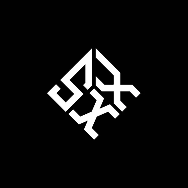 Sxx Letter Logo Design Auf Schwarzem Hintergrund Sxx Kreative Initialen — Stockvektor