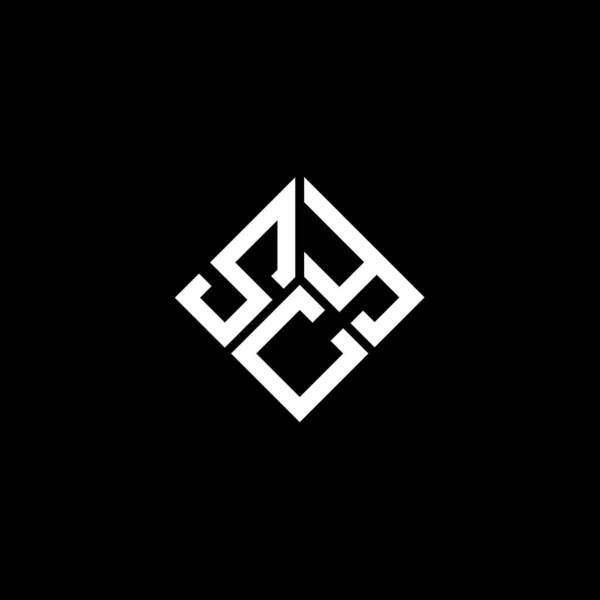 Scy Letter Logo Design Black Background Scy Creative Initials Letter — Stock Vector