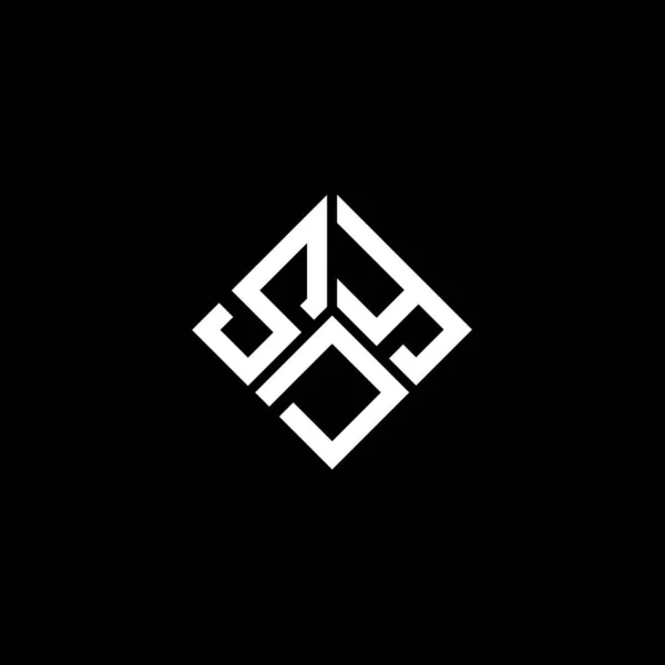 Σχεδιασμός Λογότυπου Sdy Γραμμάτων Μαύρο Φόντο Sdy Δημιουργική Αρχικά Γράμμα — Διανυσματικό Αρχείο