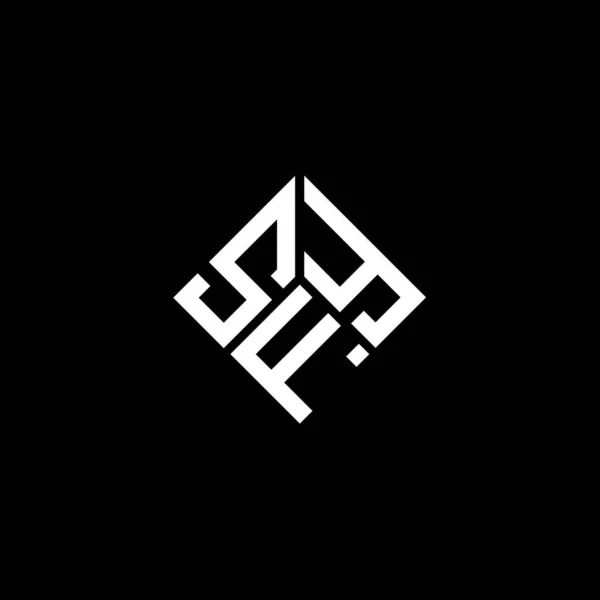 Diseño Del Logotipo Letra Sfy Sobre Fondo Negro Sfy Iniciales — Vector de stock