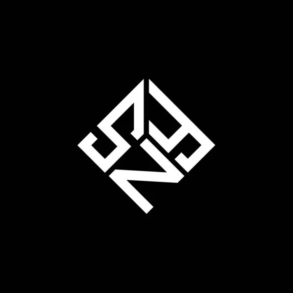 Sny Letter Logo Design Black Background Sny Creative Initials Letter — Stock Vector