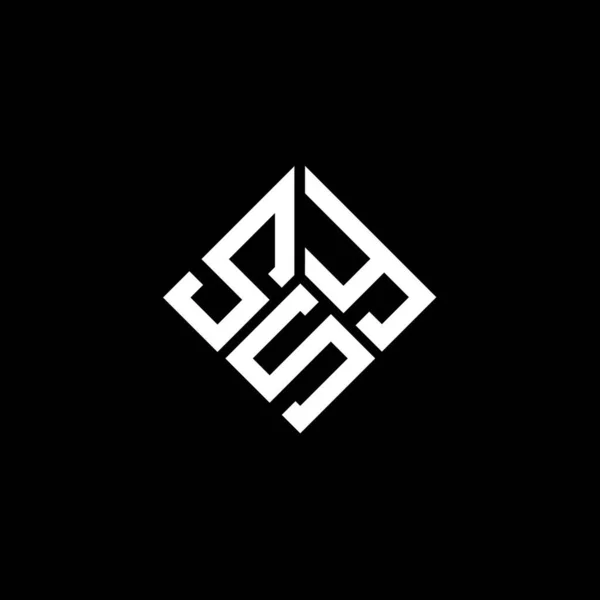 Diseño Del Logotipo Letra Ssy Sobre Fondo Negro Ssy Iniciales — Vector de stock