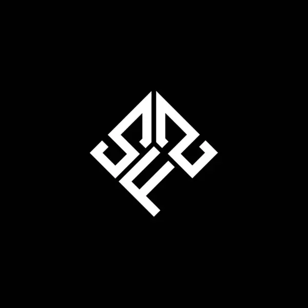 Design Logotipo Carta Mobilesfz Fundo Preto Sfz Iniciais Criativas Conceito — Vetor de Stock