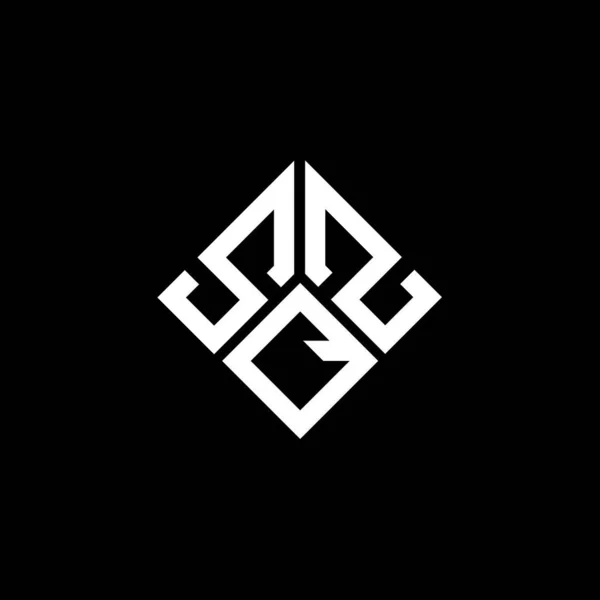 Sqz Logo Ontwerp Zwarte Achtergrond Sqz Creatieve Initialen Letter Logo — Stockvector