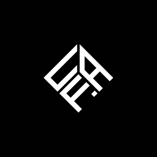 Ufa Lettre Logo Design Sur Fond Noir Ufa Initiales Créatives — Image vectorielle