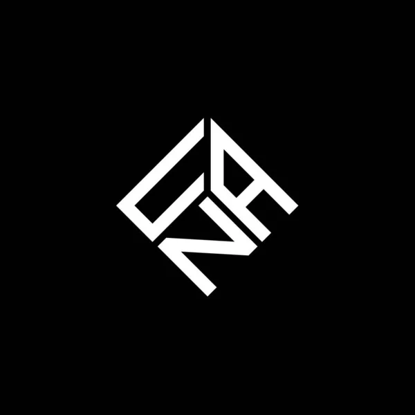 Una Lettre Logo Design Sur Fond Noir Una Initiales Créatives — Image vectorielle