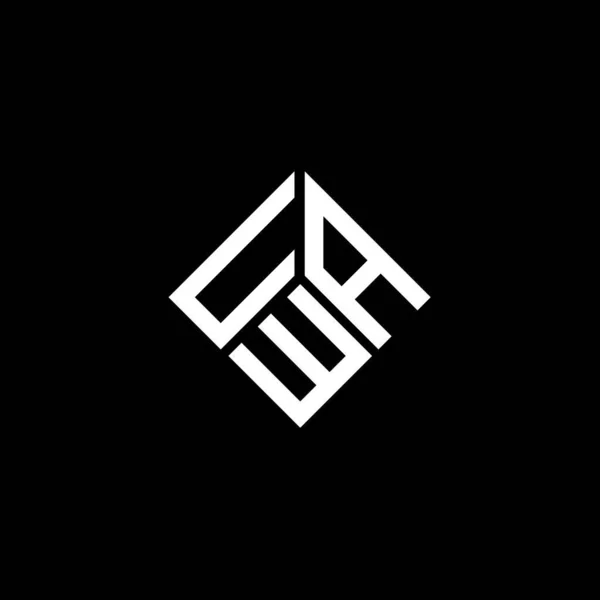 Uwa Letter Logo Design Black Background Uwa Creative Initials Letter — Stock Vector