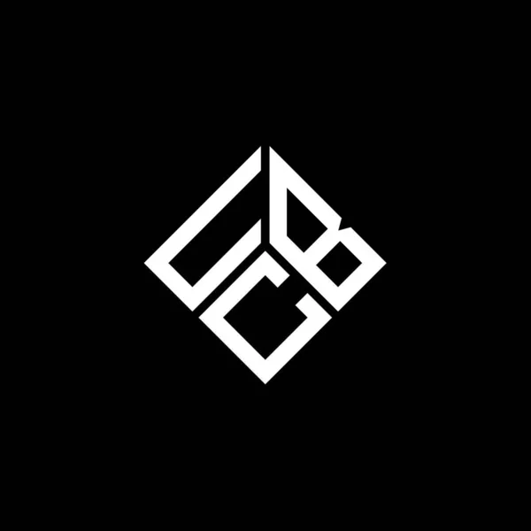 Diseño Del Logotipo Letra Ucb Sobre Fondo Negro Ucb Iniciales — Vector de stock